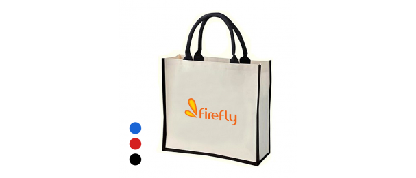 Colour Strip Laminated Canvas Bag - 10oz