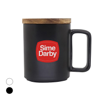 Wooden Cap Ceramic Mug - 450ml