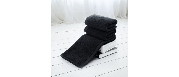 Plain Black Cotton Hand Towels