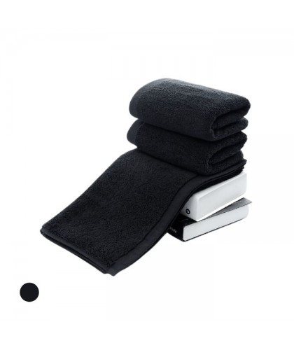 Plain Black Cotton Hand Towels