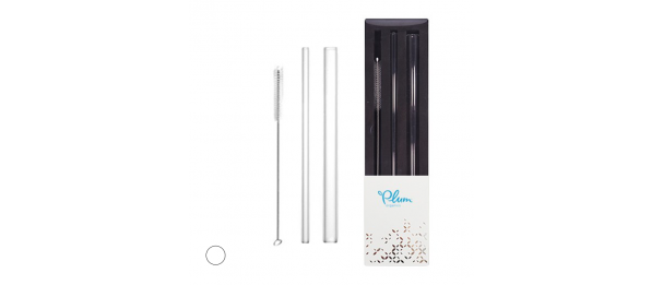 Premium 3-in-1 Glass Straw Gifts Set