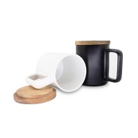 Wooden Cap Ceramic Mug - 450ml