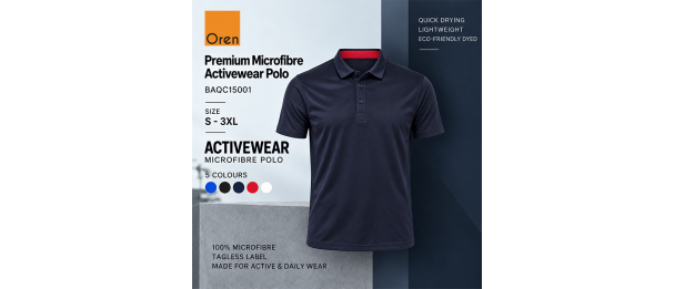 Premium Microfibre Activewear Polo