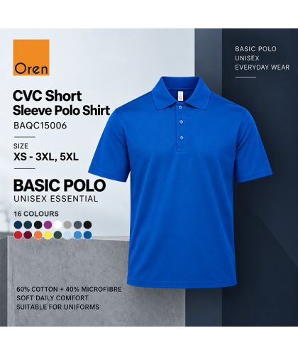 CVC Short Sleeve Polo Shirt