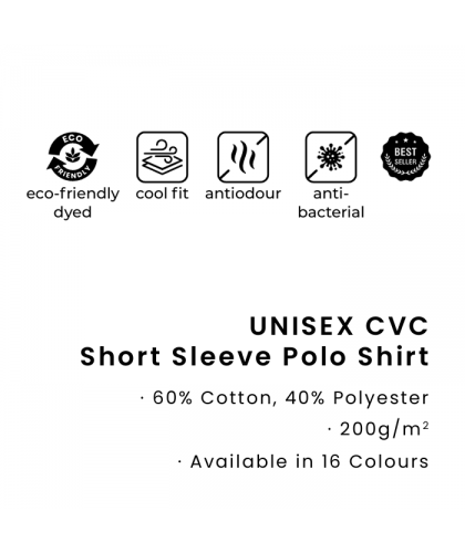 Quick Dry Short Sleeve CVC Basic Polo