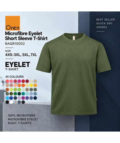 Microfibre Eyelet Short Sleeve T-Shirt