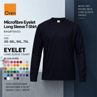 Microfibre Eyelet Long Sleeve T-Shirt