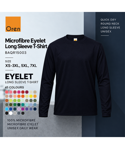 Microfibre Eyelet Long Sleeve T-Shirt