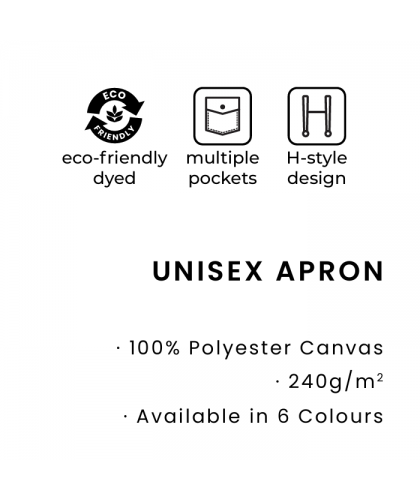 Unisex H-Style Apron with Multiple Pockets