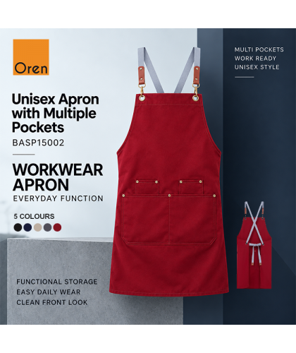 Unisex Apron with Multiple Pockets