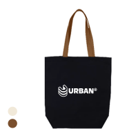 Colour Strip Black Canvas Bag (34×31×10)
