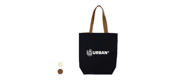 Colour Strip Black Canvas Bag (34×31×10)