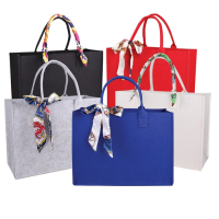 FELVIA Felt Shopping Bag With Twilly
