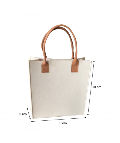 URBAN Felt 2 Tone Tote Bag (31×31×13)