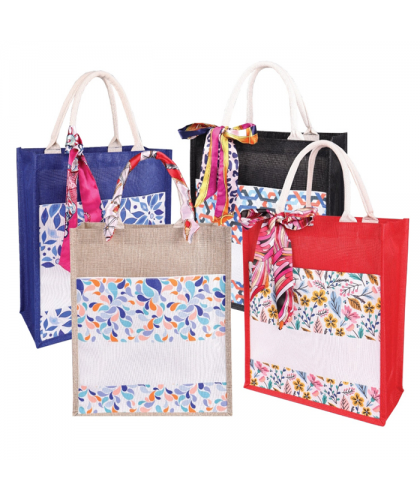 NATRIA Jute Bag With Twilly