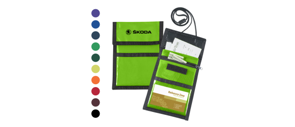 rPET Neck Wallet Badge Holder