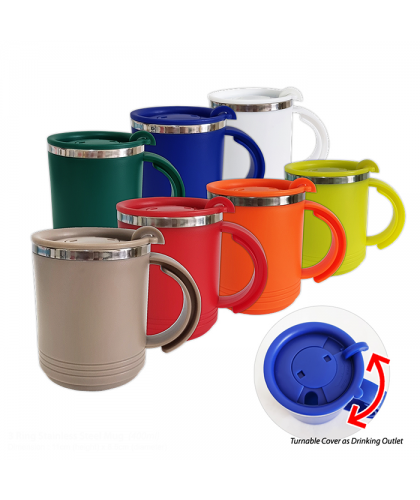 3 Ring Stainless Steel Mug (400ml)