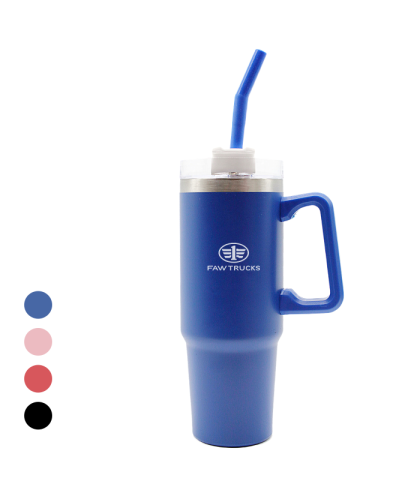 Travel Tumbler with Handle and Straw - 900ml