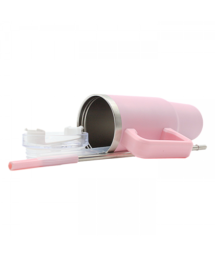 Travel Tumbler with Handle and Straw - 900ml