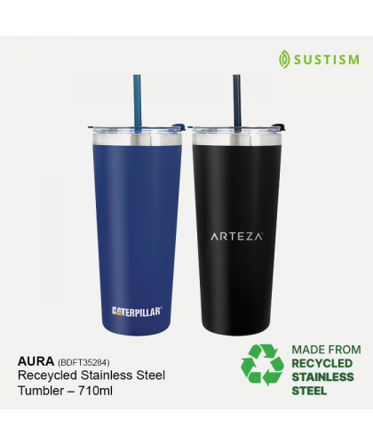 AURA Recycled Stainless Steel Tumbler - 710ml