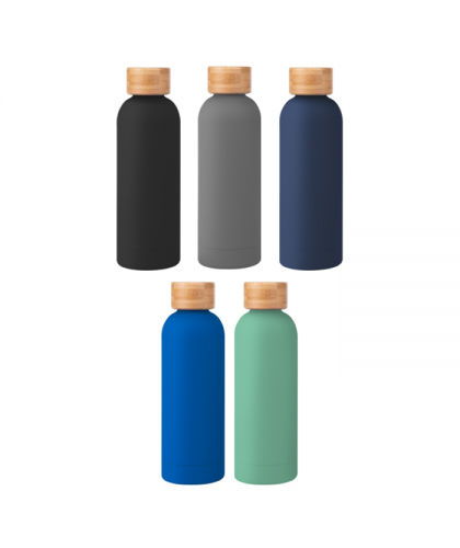 Blair Recycled Stainless Steel Bottle With Bamboo Lid — 17oz
