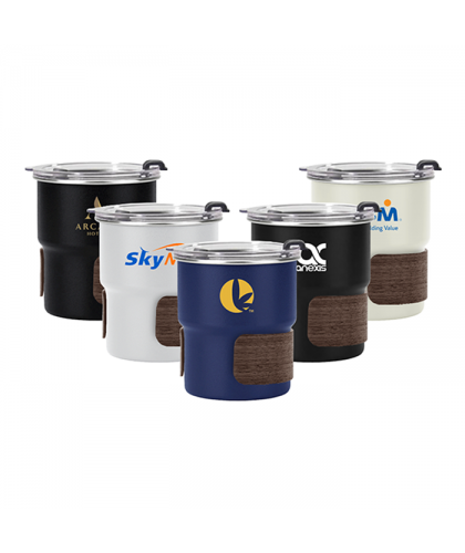 ZEN Stainless Steel Tumbler with Wooden Holder – 300ml