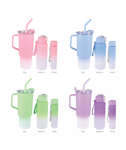  3 in 1 Water Bottle - (1200ml, 600ml, 200ml)