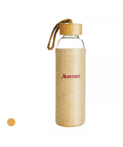 Eco Jute Bamboo Glass Bottle - 550ml