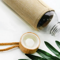 Eco Jute Bamboo Glass Bottle - 550ml