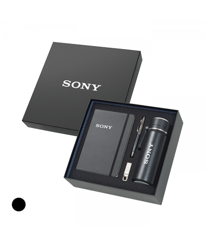 4 in 1 Gift Set (Vacuum Flask + Metal Pen + Notebook + USB)