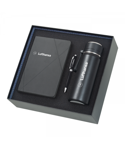  3 in 1 Gift Set (Vacuum Flask + Metal Pen + Notebook)