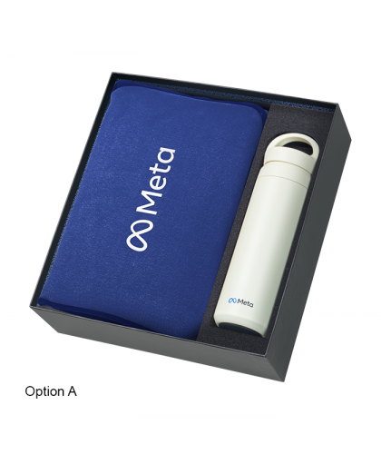 2 in 1 Gift Set (Travel Blanket + Vacuum Flask)