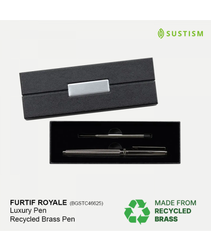 FURTIF ROYALE Luxury Brass Capped Pen Set