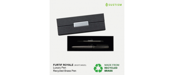 FURTIF ROYALE Luxury Brass Capped Pen Set