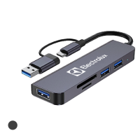 5-in-1 USB 3.0 Hub with 2 Connector