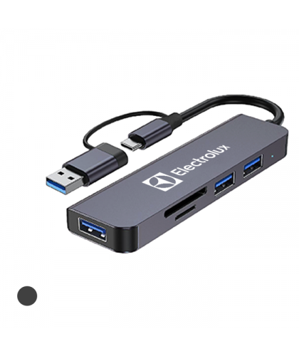 5-in-1 USB 3.0 Hub with 2 Connector