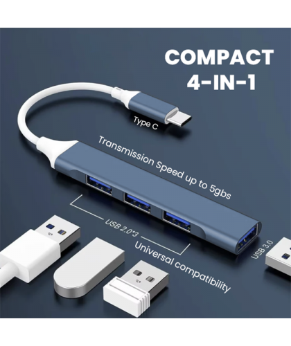 SWIFT 4-in-1 USB 3.0 Hub Type-C