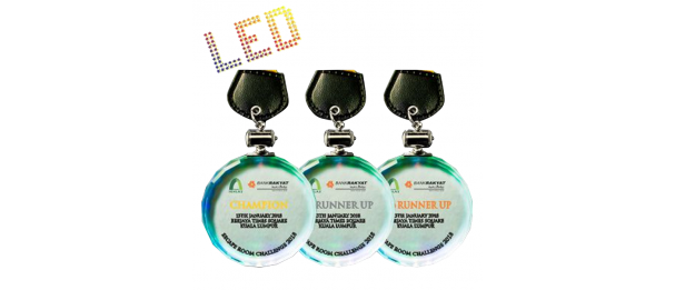 Fusion LED Metal Crystal Medal