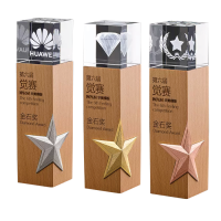 Exclusive Crystal Wooden Award