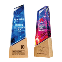 Exclusive Crystal Wooden Award