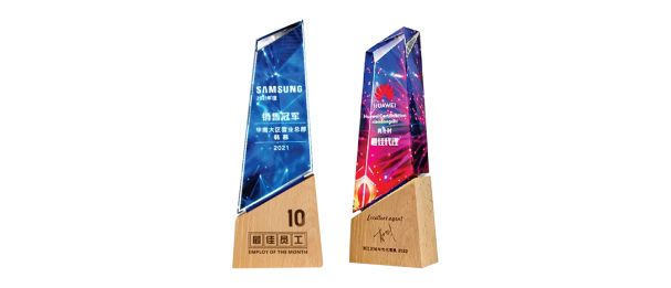 Exclusive Crystal Wooden Award