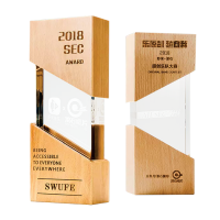 Exclusive Crystal Wooden Award