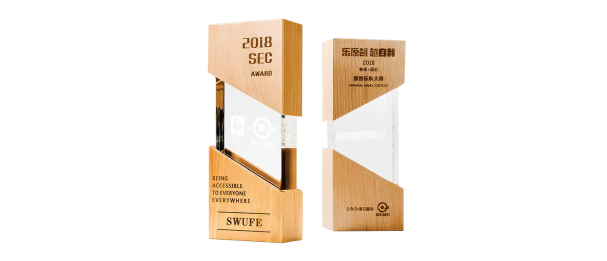 Exclusive Crystal Wooden Award