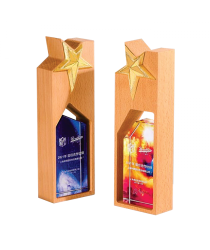 Exclusive Crystal Wooden Award