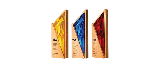 Exclusive Crystal Wooden Award