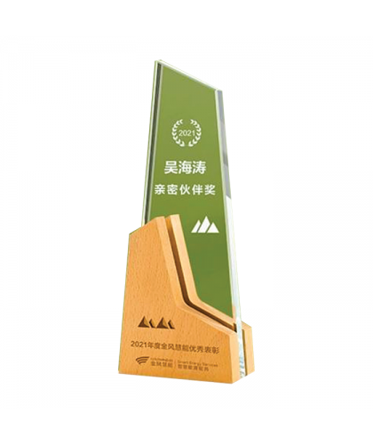 Exclusive Crystal Wooden Award