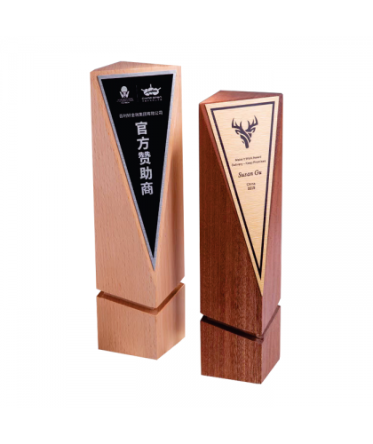 Exclusive Crystal Wooden Award