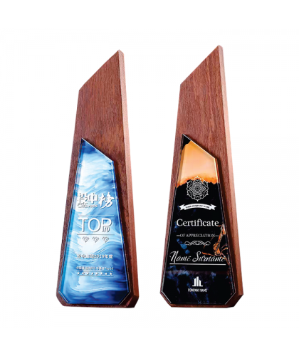 Exclusive Crystal Wooden Award