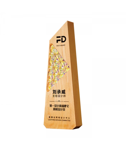 Exclusive Crystal Wooden Award