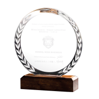 Exclusive Crystal Wooden Award